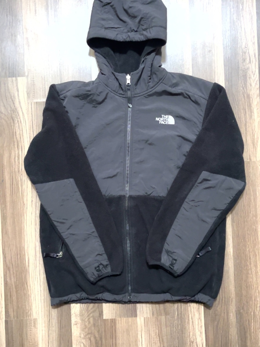 THE NORTH FACE Kids Boys XL Black Jacket Coat Zip-Up Windbreaker Fleece